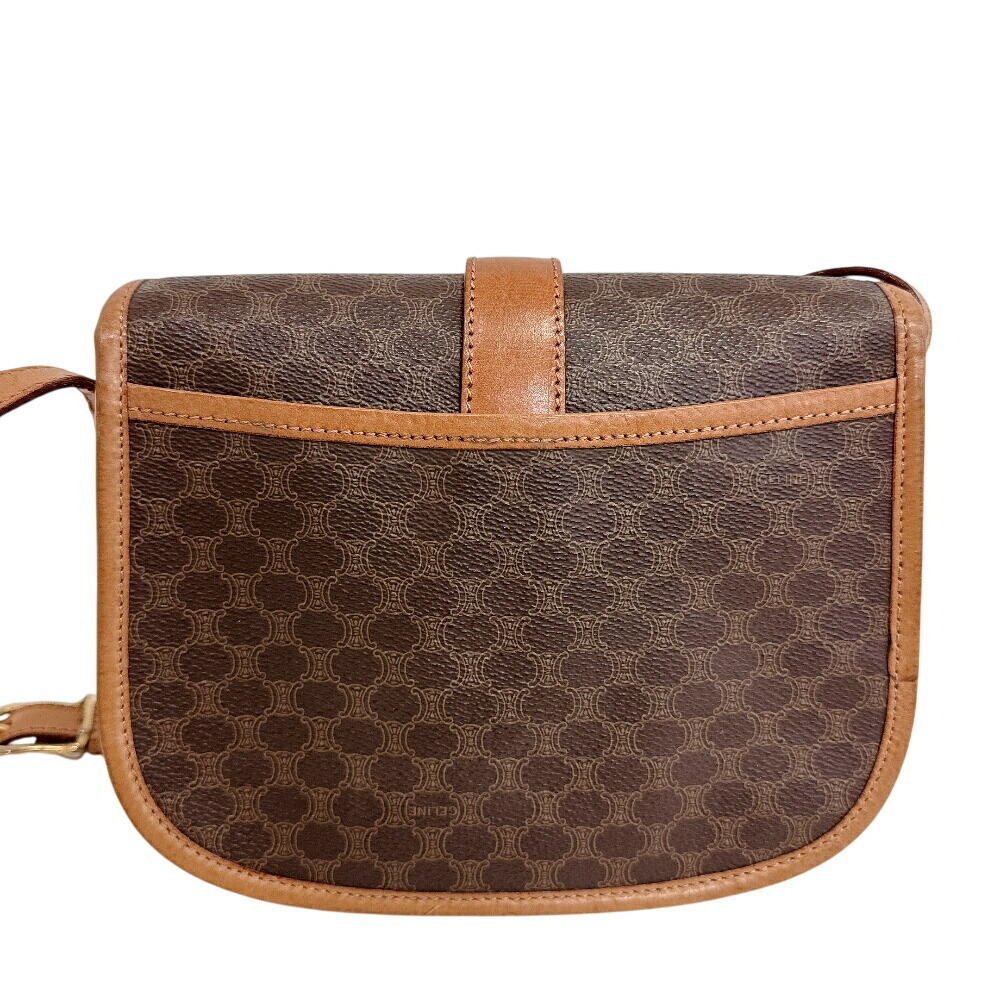 CELINE Macadam Shoulder Bag Brown cross body